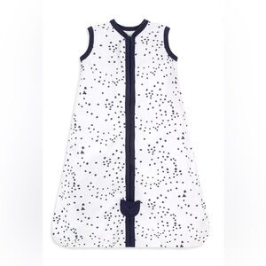 Burt’s Bees Beekeeper Wearable Blanket White With Blue Stars L 12-18 Months NWT